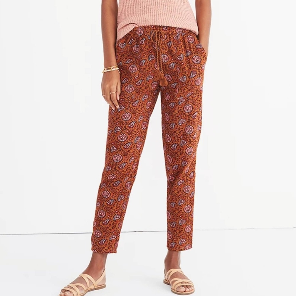 Madewell Cropped Paisley Pants